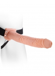 Фаллопротез телесного цвета Hollow Strap-On - 29 см. - Pipedream - купить с доставкой в Ярославле