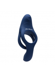 Синее эрекционное виброкольцо с двойным подхватом мошонки Ring Around The Rosy - Zero Tolerance - в Ярославле купить с доставкой