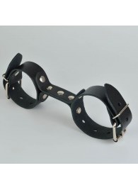 Черные кожаные наручники-фиксатор - Sitabella - купить с доставкой в Ярославле