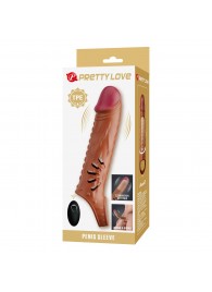 Коричневая вибронасадка с подхватом мошонки и пультом ДУ - Baile - в Ярославле купить с доставкой