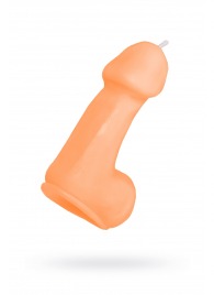 Оранжевая свеча в форме пениса - 47 гр. - Pecado - купить с доставкой в Ярославле