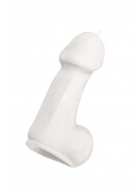 Белая свеча в форме пениса - 47 гр. - Pecado - купить с доставкой в Ярославле