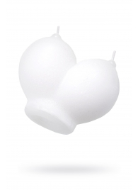 Белая сувенирная свеча «Сиськи» - Pecado - купить с доставкой в Ярославле