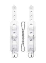 Белые узкие наручники-браслеты со скруглёнными углами - Pecado - купить с доставкой в Ярославле