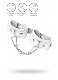 Белые узкие наручники-браслеты со скруглёнными углами - Pecado - купить с доставкой в Ярославле