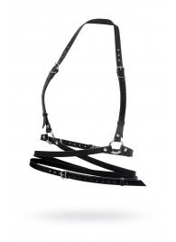 Черная кожаная портупея «Осанка» - Pecado - купить с доставкой в Ярославле