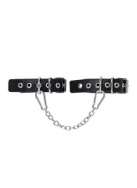 Черные оковы из одного ремешка с люверсами - Pecado - купить с доставкой в Ярославле