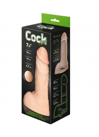 Телесный фаллоудлинитель с мошонкой Cock Next - 19 см. - LOVETOY (А-Полимер) - в Ярославле купить с доставкой