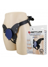 Синие трусики харнесс с платформой Caludio II - Baile - купить с доставкой в Ярославле