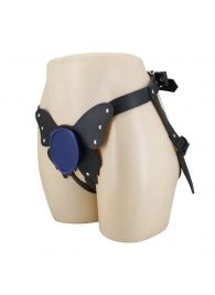 Синие трусики харнесс с платформой Caludio II - Baile - купить с доставкой в Ярославле