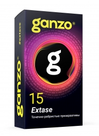 Презервативы анатомической формы с точечной и ребристой структурой Ganzo Extase - 15 шт. - Ganzo - купить с доставкой в Ярославле