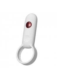 Белое эрекционное виброкольцо с пультом ДУ - Youvic - в Ярославле купить с доставкой