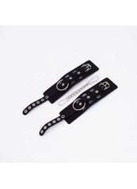 Черные кожаные наручники Sex - Crazy Handmade - купить с доставкой в Ярославле