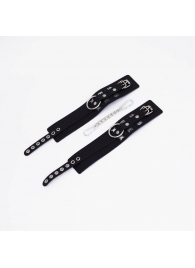 Черные кожаные оковы Sex - Crazy Handmade - купить с доставкой в Ярославле