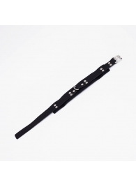 Черный ошейник из высококачественной натуральной кожи - Crazy Handmade - купить с доставкой в Ярославле