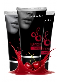 Набор из 3 съедобных лубрикантов JUJU со вкусом вишни - JuJu - купить с доставкой в Ярославле