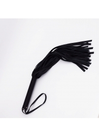 Черный кожаный флоггер - 45 см. - Crazy Handmade - купить с доставкой в Ярославле