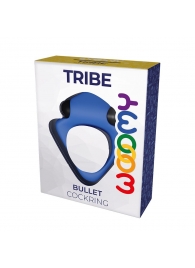 Синее эрекционное кольцо Wooomy Tribeс с вибрацией - Adrien Lastic - в Ярославле купить с доставкой