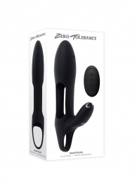 Черная насадка на пенис с вибрацией Nautilus - Zero Tolerance - в Ярославле купить с доставкой