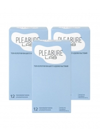 Набор из 3 упаковок ультратонких презервативов Pleasure Lab (по 12 шт.) - Pleasure Lab - купить с доставкой в Ярославле