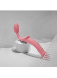 Розовый безремневой страпон Strap-on-me Semi-Realistic Bendable Strap-On size M - Strap-on-me - купить с доставкой в Ярославле