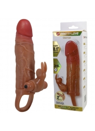 Карамельная вибронасадка с клиторальным стимулятором Osmar - 20,5 см. - Baile - в Ярославле купить с доставкой