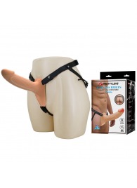 Телесный полый мужской страпон London - 16,8 см. - Baile - купить с доставкой в Ярославле