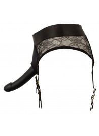 Черный женский страпон Strap-on Set: трусики и насадка - Orion - купить с доставкой в Ярославле