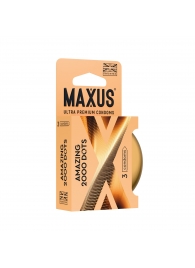 Точечные презервативы MAXUS 2000 Amazing Dots с железным кейсом - 3 шт. - Maxus - купить с доставкой в Ярославле