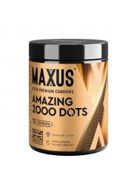 Точечные презервативы MAXUS 2000 Amazing Dots с железным кейсом - 12 шт. - Maxus - купить с доставкой в Ярославле