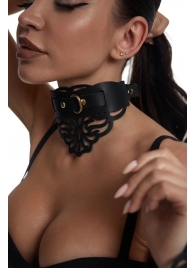 Фигурный чокер с узорами и золотистой фурнитурой - Crazy Handmade - купить с доставкой в Ярославле