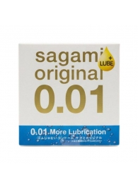 Увлажнённый презерватив Sagami Original 0.01 Extra Lub - 1 шт. - Sagami - купить с доставкой в Ярославле