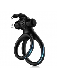 Черное эрекционное виброкольцо с подхватом мошонки Stay Hard - Boys of Toys - в Ярославле купить с доставкой