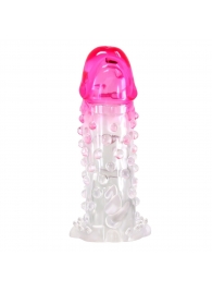 Прозрачно-розовая насадка на пенис Wilford - 13,5 см. - Baile - в Ярославле купить с доставкой