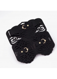 Фигурный набор для БДСМ-игр с узорами и золотистой фурнитурой - Crazy Handmade - купить с доставкой в Ярославле