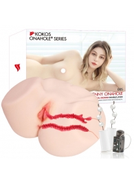 Мастурбатор-полуторс с двойным слоем материала и вибрацией Jenny Onahole Real Vagina - KOKOS - в Ярославле купить с доставкой