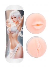 Двусторонний мастурбатор в колбе аниме - вагина и ротик - Tokyo Style - в Ярославле купить с доставкой