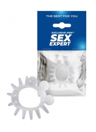 Эластичное эрекционное кольцо с шариками и лучами - Sex Expert - в Ярославле купить с доставкой