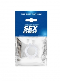 Эластичное эрекционное кольцо с шипиками и шариком - Sex Expert - в Ярославле купить с доставкой