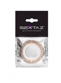 Эрекционное кольцо с бежевыми «ресничками» - Sextaz - в Ярославле купить с доставкой