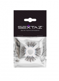 Эластичное эрекционное кольцо с черными «ресничками» - Sextaz - в Ярославле купить с доставкой