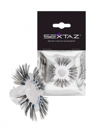 Эластичное эрекционное кольцо с черными «ресничками» - Sextaz - в Ярославле купить с доставкой