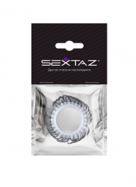 Эластичное эрекционное колечко с черными «ресничками» - Sextaz - в Ярославле купить с доставкой