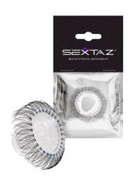 Эластичное эрекционное кольцо с длинными черными «ресничками» - Sextaz - в Ярославле купить с доставкой