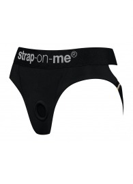 Черные трусики для насадок Heroine Lingerie Harness - size XL - Strap-on-me - купить с доставкой в Ярославле