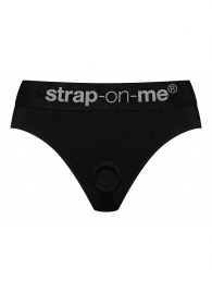 Черные трусики для насадок Heroine Lingerie Harness - size XL - Strap-on-me - купить с доставкой в Ярославле
