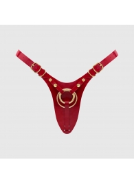 Красный пояс для фиксации насадок Strap-On-Me Leatherette Harness Fabulous - Strap-on-me - купить с доставкой в Ярославле