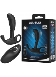 Черный изогнутый массажёр простаты с вибрацией и пультом ДУ - Baile - в Ярославле купить с доставкой