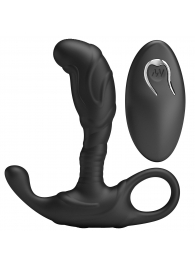 Черный изогнутый массажёр простаты с вибрацией и пультом ДУ - Baile - в Ярославле купить с доставкой