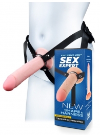 Мужской полый страпон на регулируемых ремешках - 22 см. - Sex Expert - купить с доставкой в Ярославле